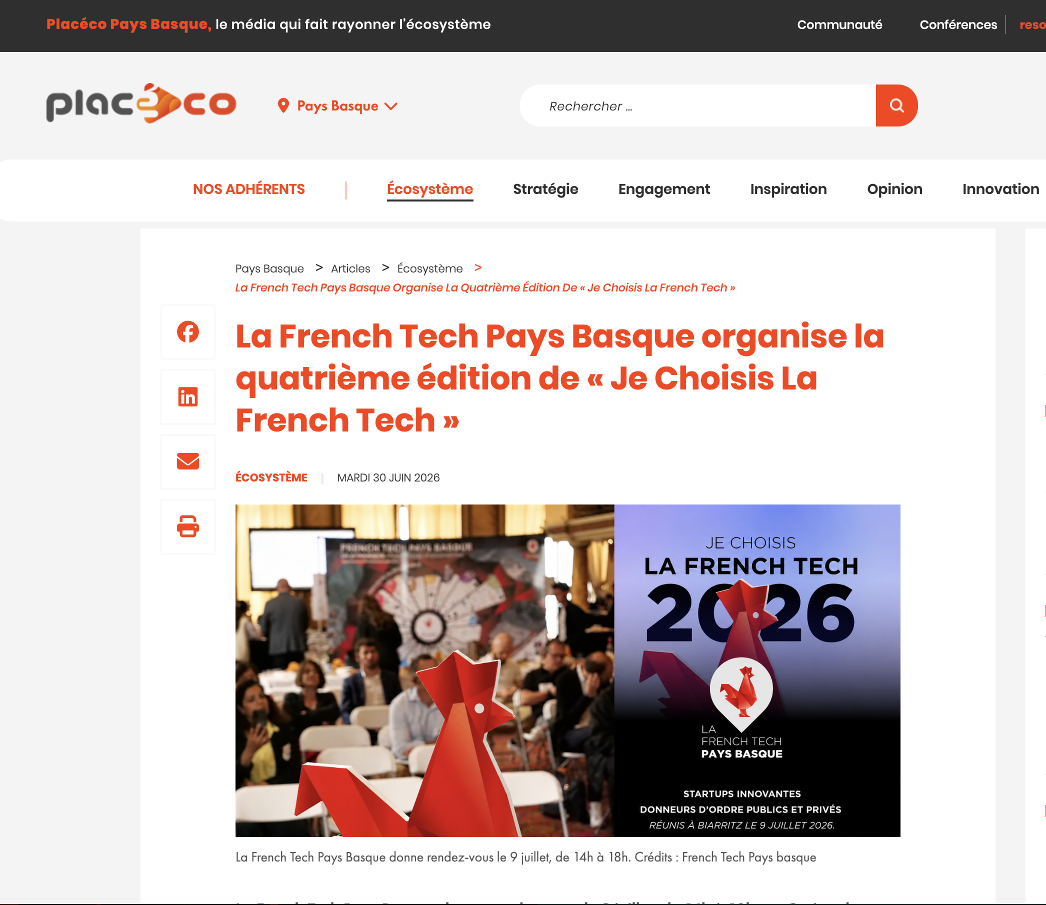 La French Tech Pays Basque organise la quatrième édition de « Je Choisis La French Tech »